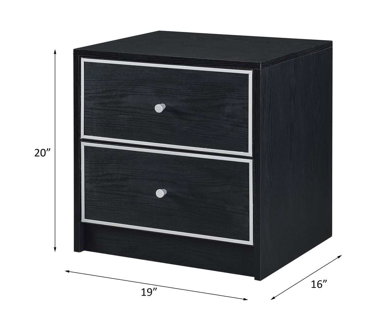 Modern Black Nightstand Table