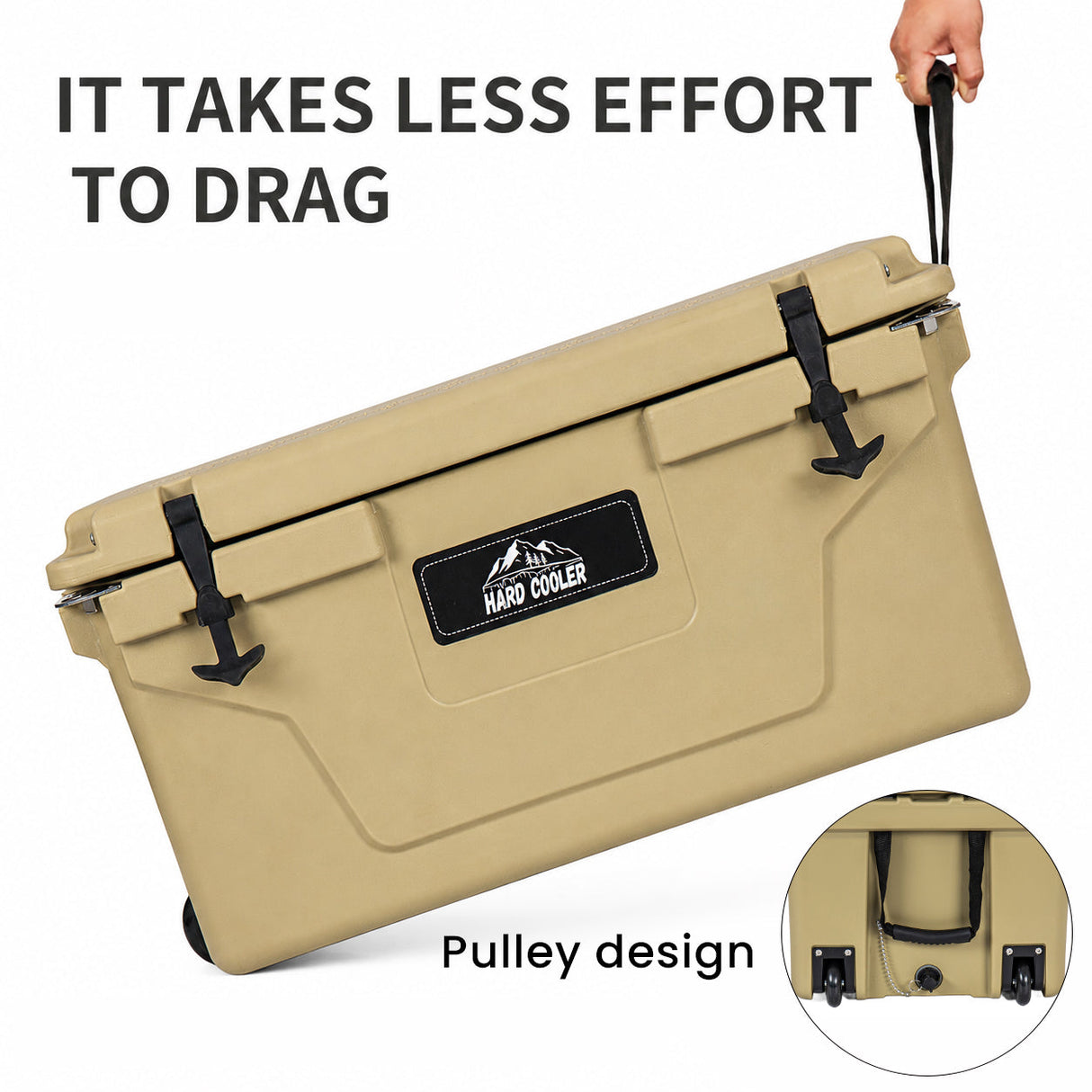 Khaki Color Ice Cooler Box 65QT