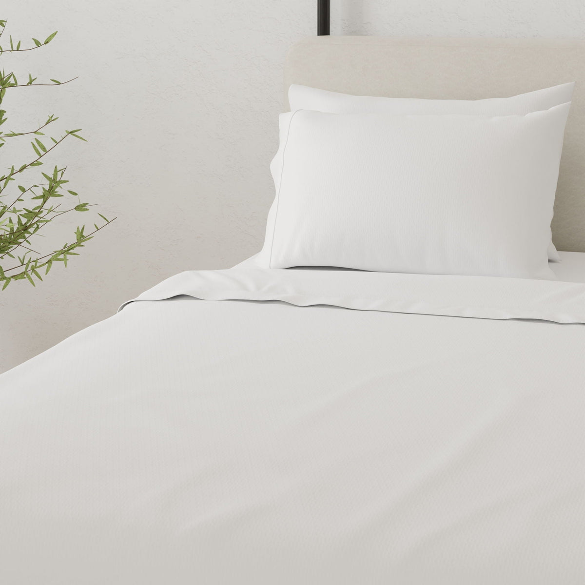 Brushed Hypoallergenic Sheet Set with Soft Microfiber - White, Beige, Light Brown, Gray