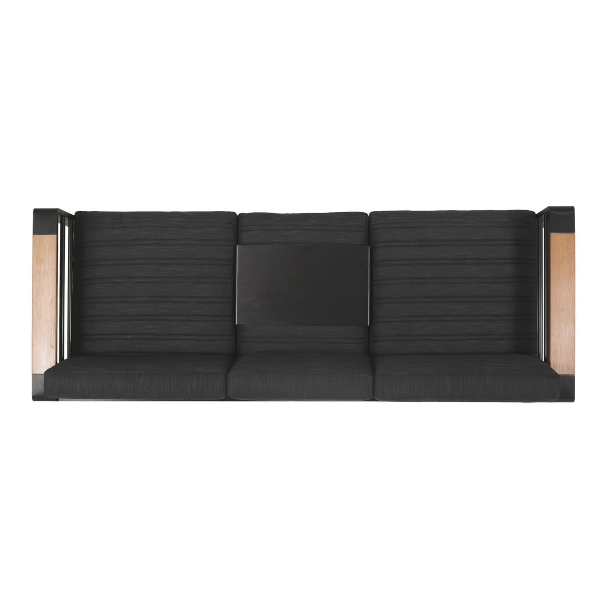 Giovanna - 3 Seater Sofa With Aluminum Frame And Water Repellence Cushions - Black