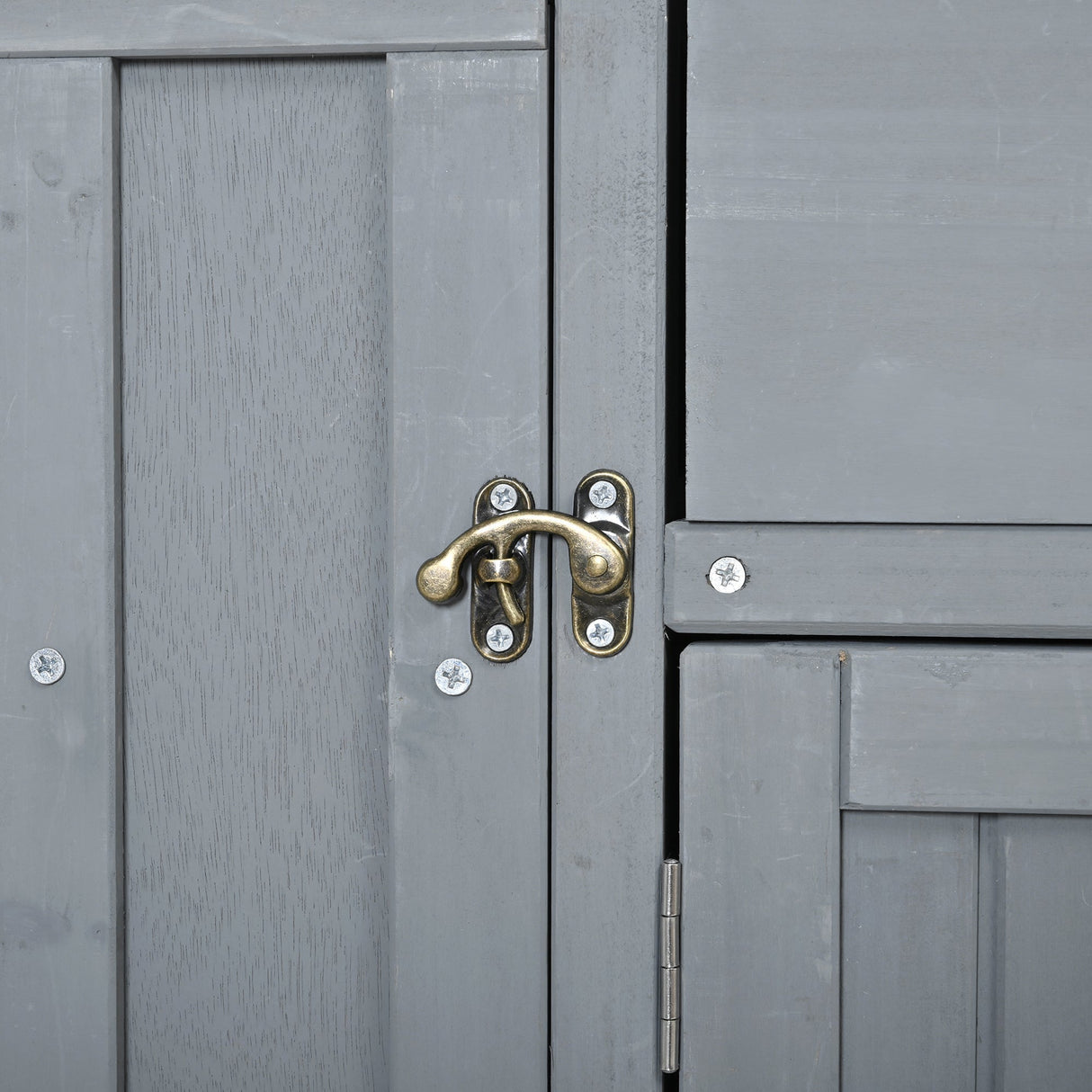 Outdoor Kitchen Island Fir Wood Prep Station with Stainless Steel Top