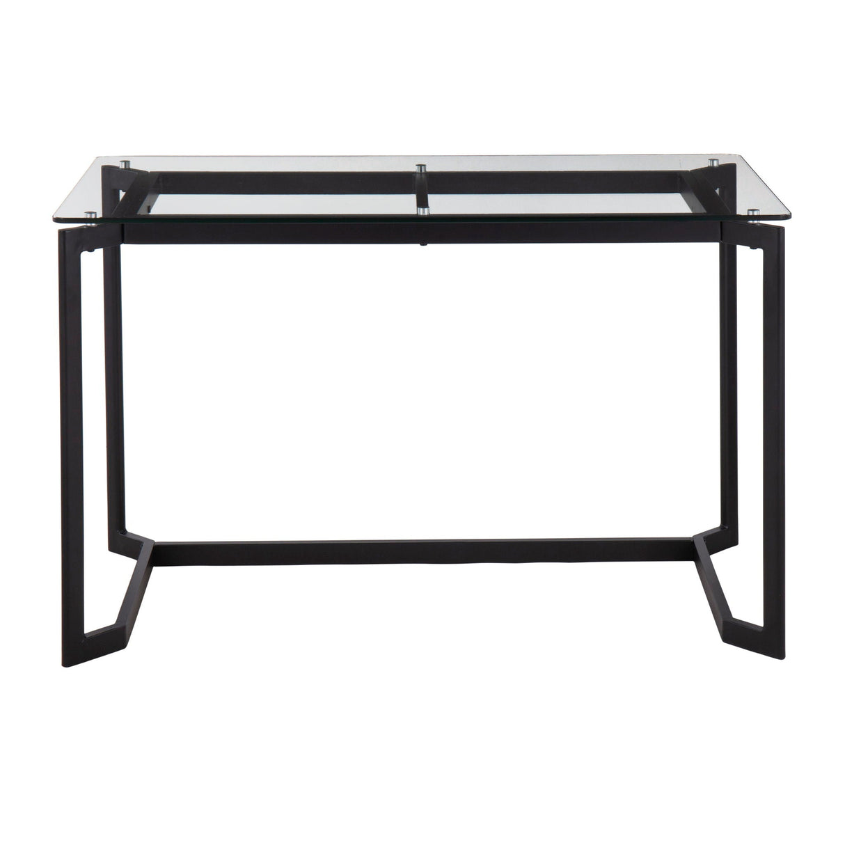 Masters - Modern Office Desk - Black / Clear