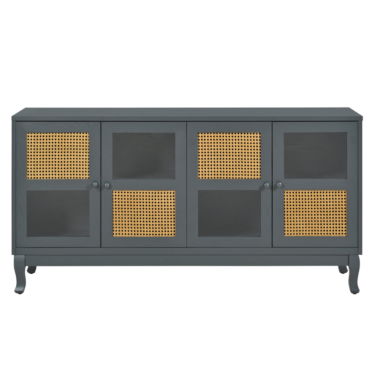 Retro-Industrial-Grey-4-Door-Sideboard-Buffets-&-Sideboards