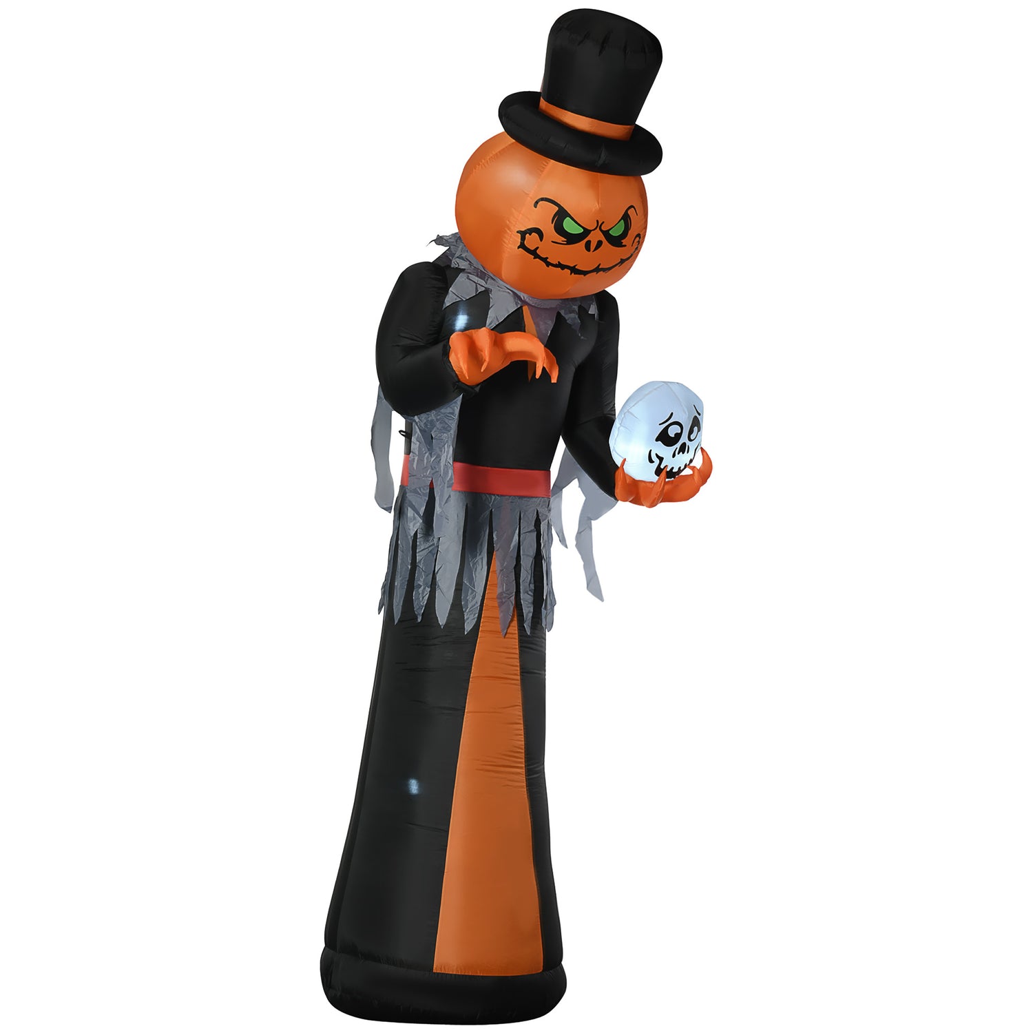 12-Foot Inflatable Pumpkin Reaper with Glowing LED Eyes