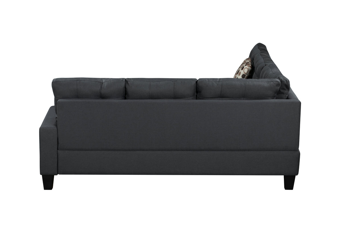 6-Piece Upholstered Sectional Sofa Grey