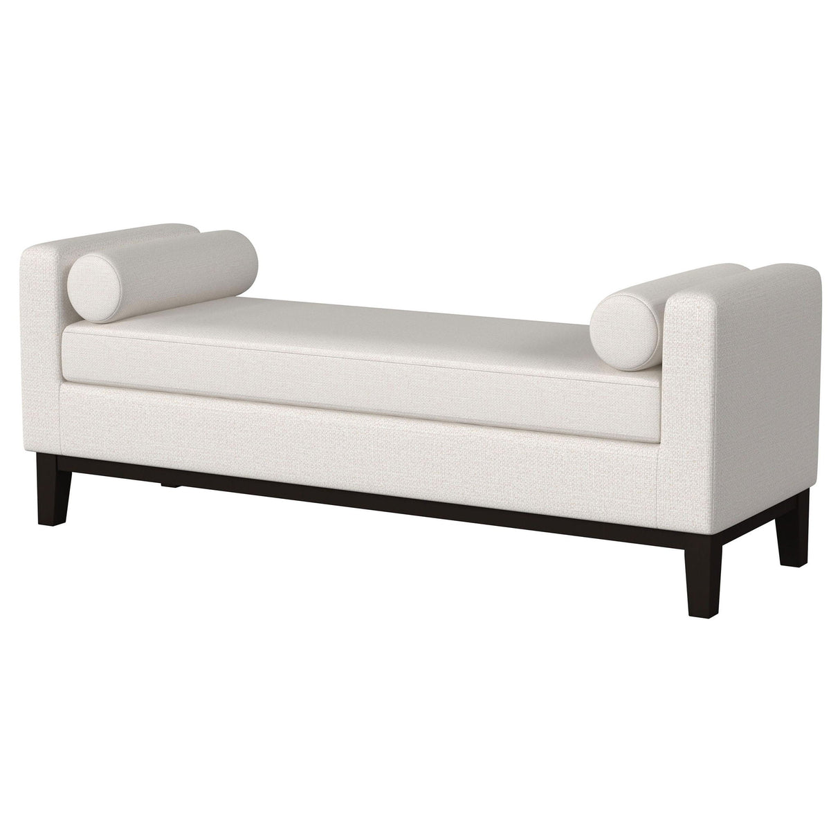 Thomas - Raised Arm Accent Bench - Ivory