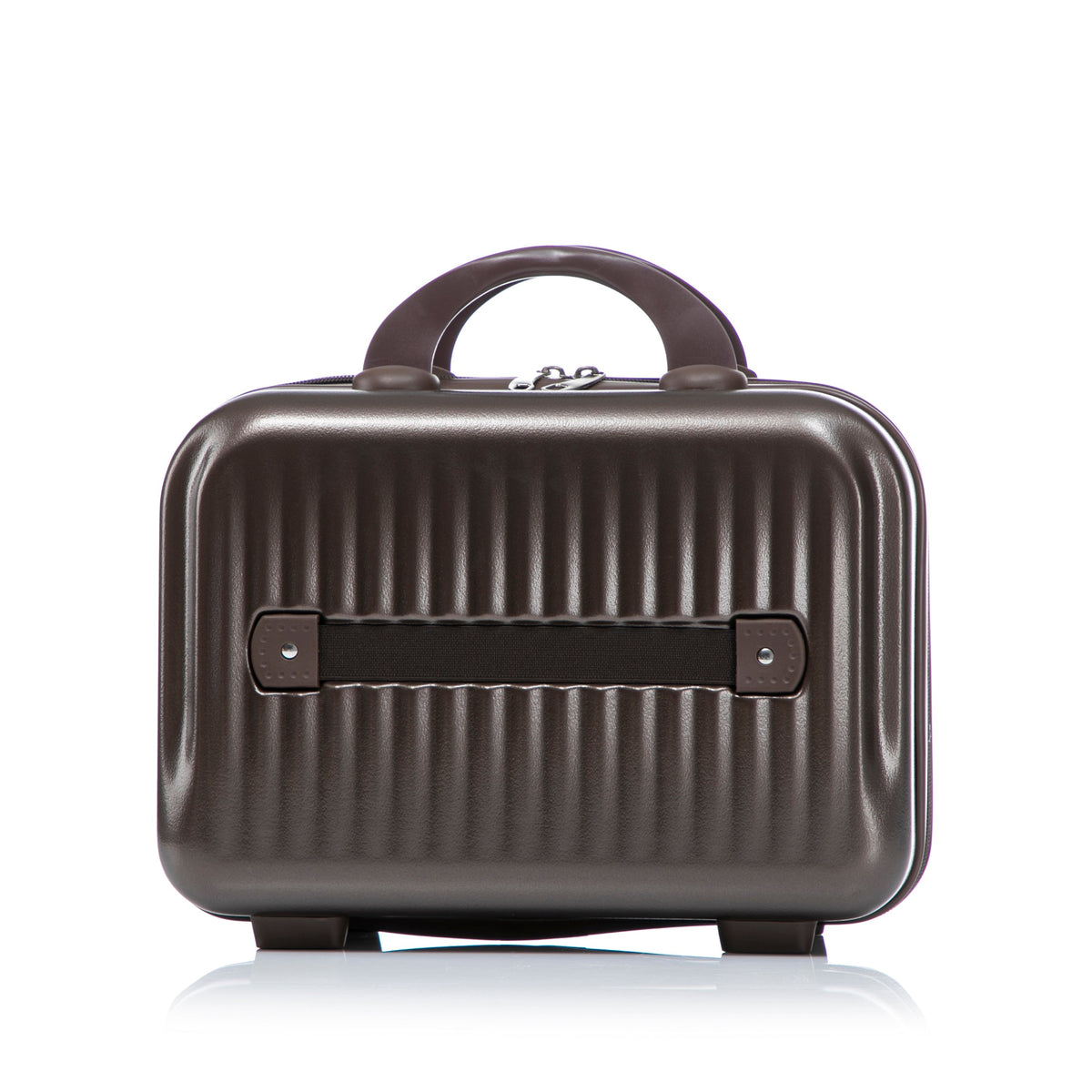 ABS Spinner Wheel Luggage Set with Cosmetic Case - Brown