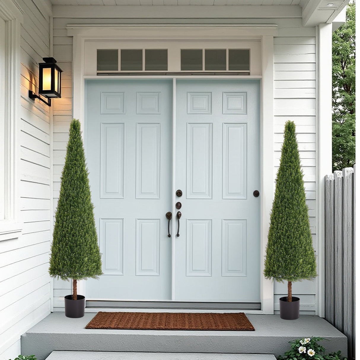 6FT Artificial Conical Topiary Tree UV Resistant Faux Cedar