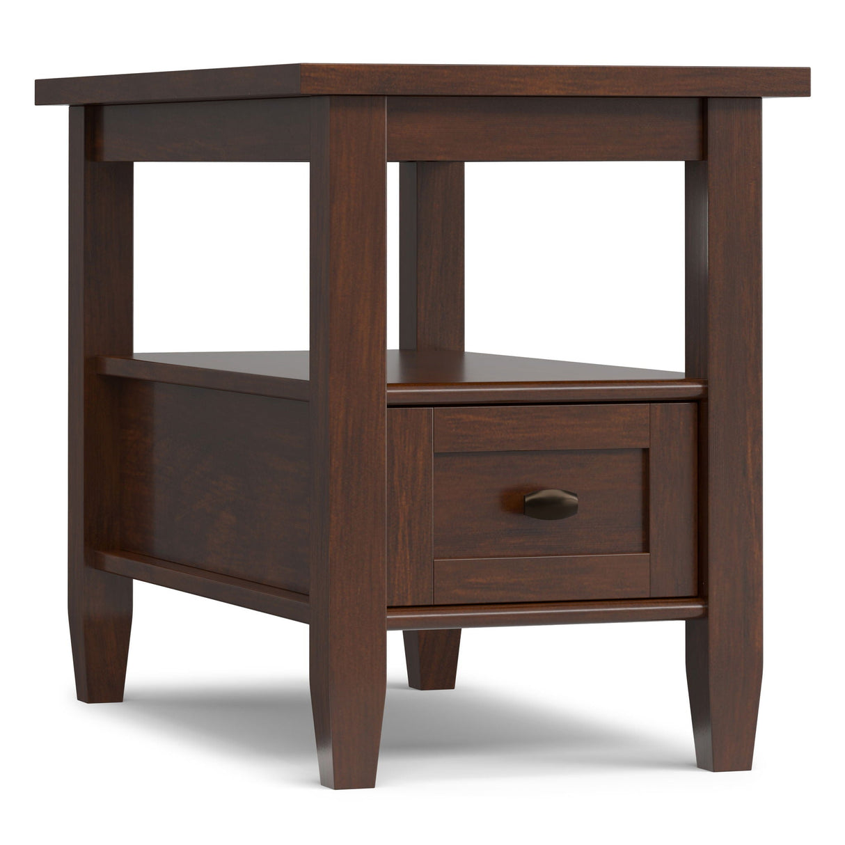 Warm Shaker - Narrow Side Table - Brown