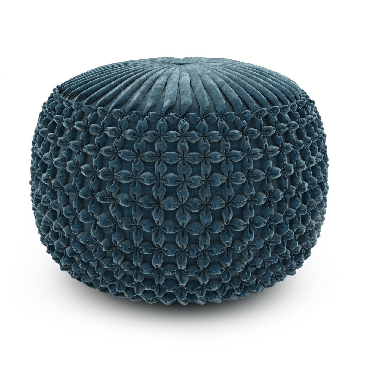Renee-Round-Pouf-Teal-