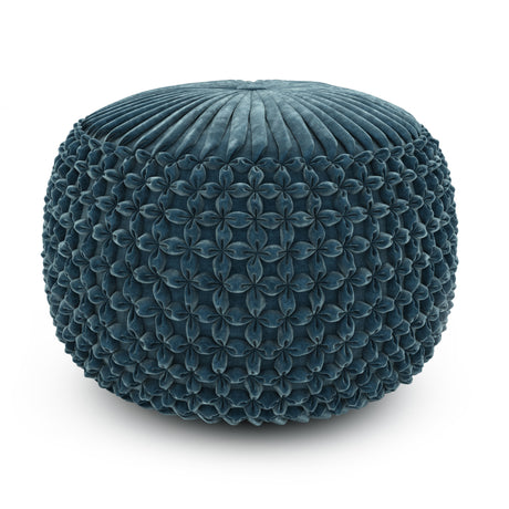 Renee-Round-Pouf-Teal-