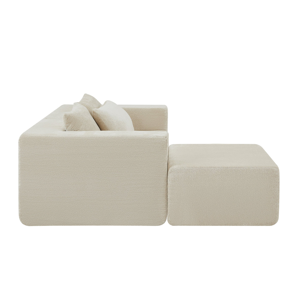 107" Compressed Sectional Sofa (Khaki)
