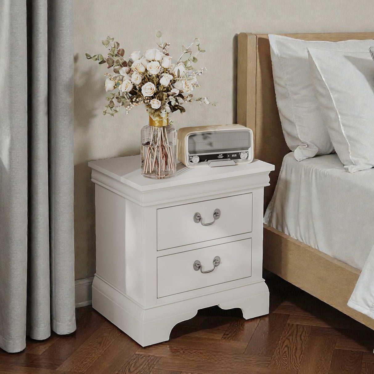 Nightstand With 2 Drawers