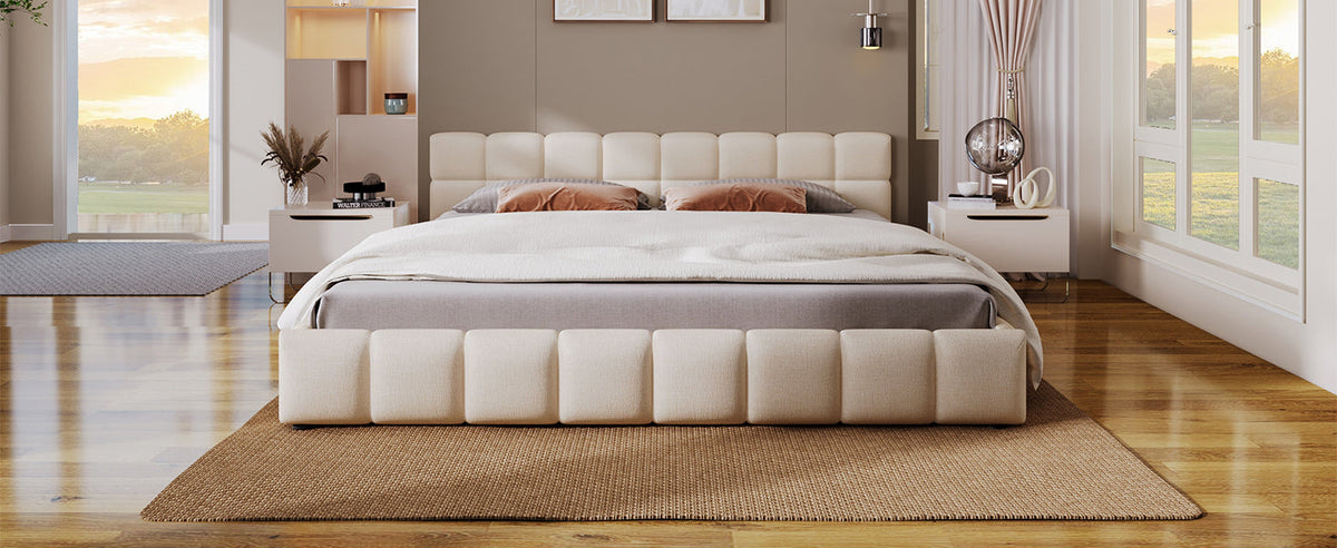 Elegant Chenille Upholstered Bed