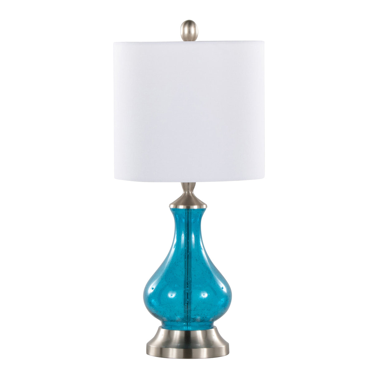 Jasmine 22" Seeded Glass Drum Shade Table Lamp