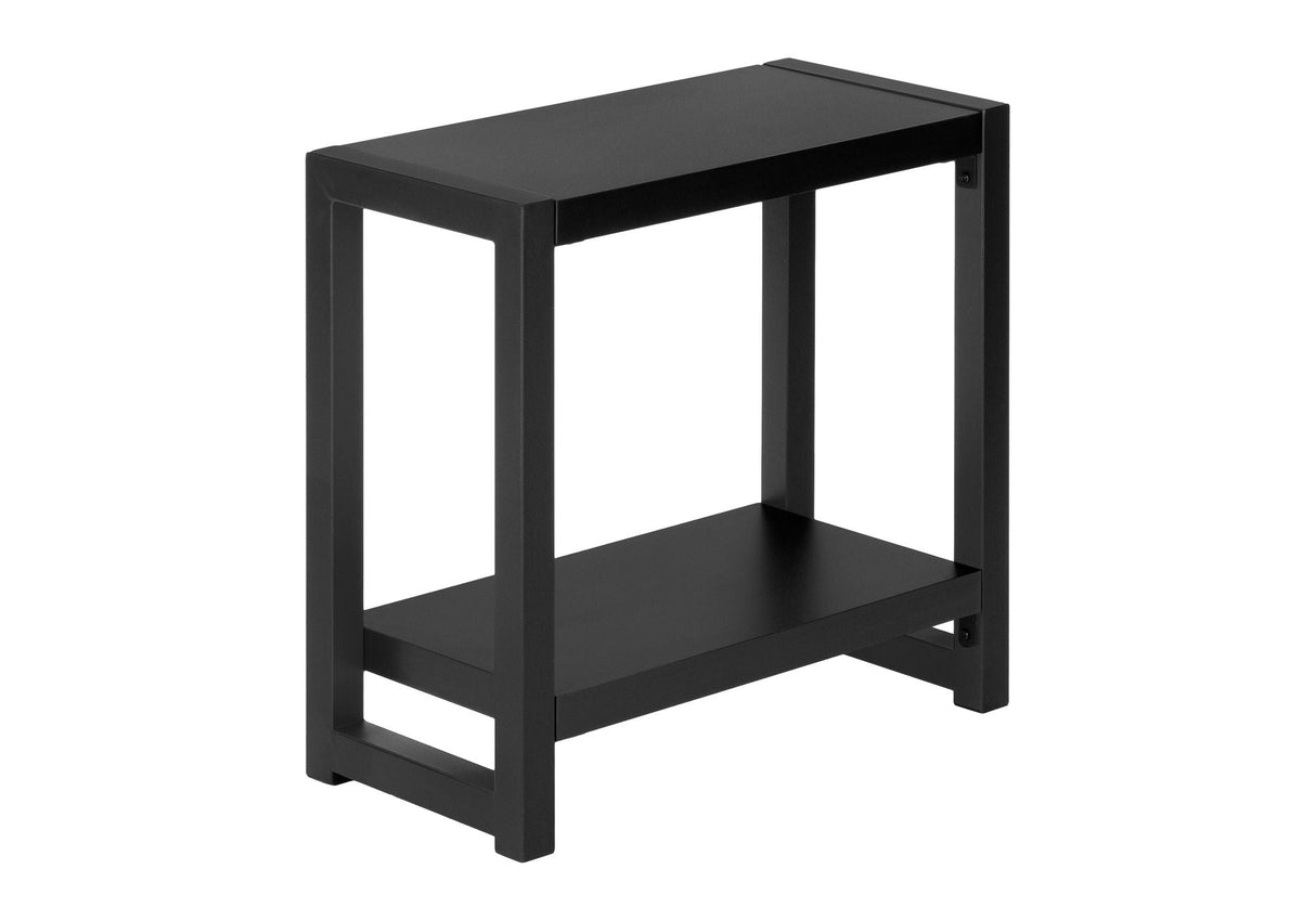 Accent Side Table, Narrow, Small, 2 Tier, Contemporary and Modern
