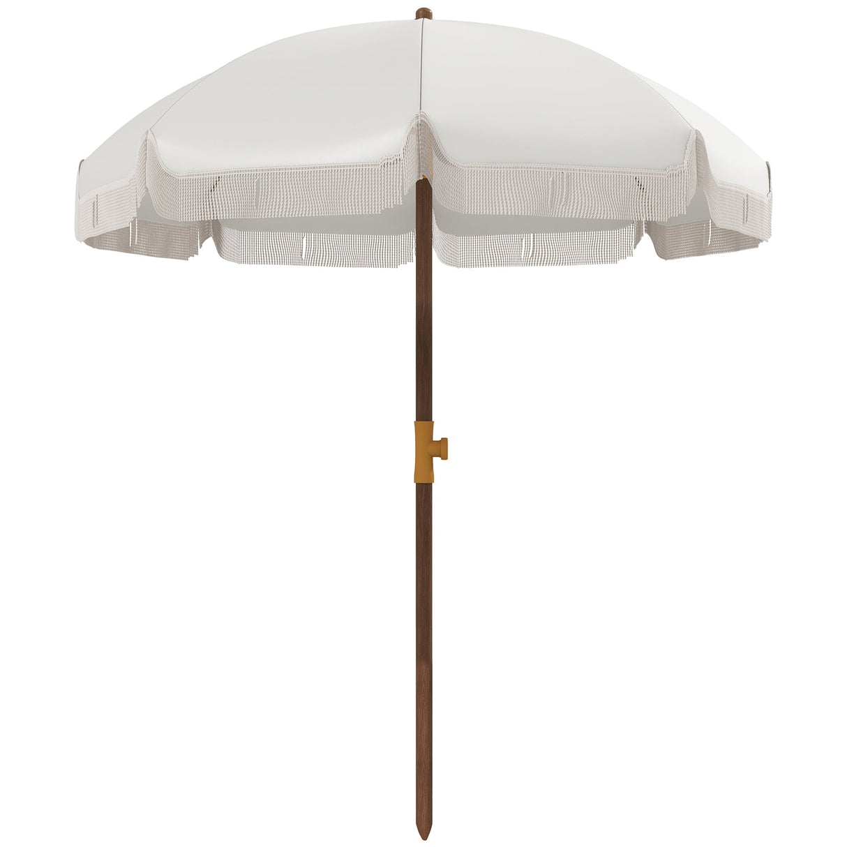 Outsunny 6.2' Portable Beach Umbrella, UV 40+ Ruffled Outdoor Umbrella