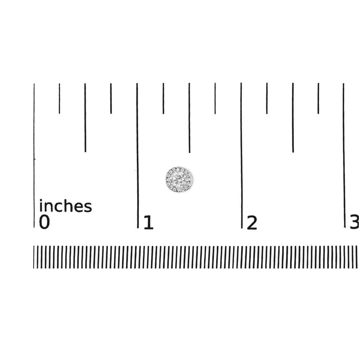 10K White Gold 1.00 Cttw Diamond Hidden Halo Stud Earring (H-I Color, I1-I2 Clarity)