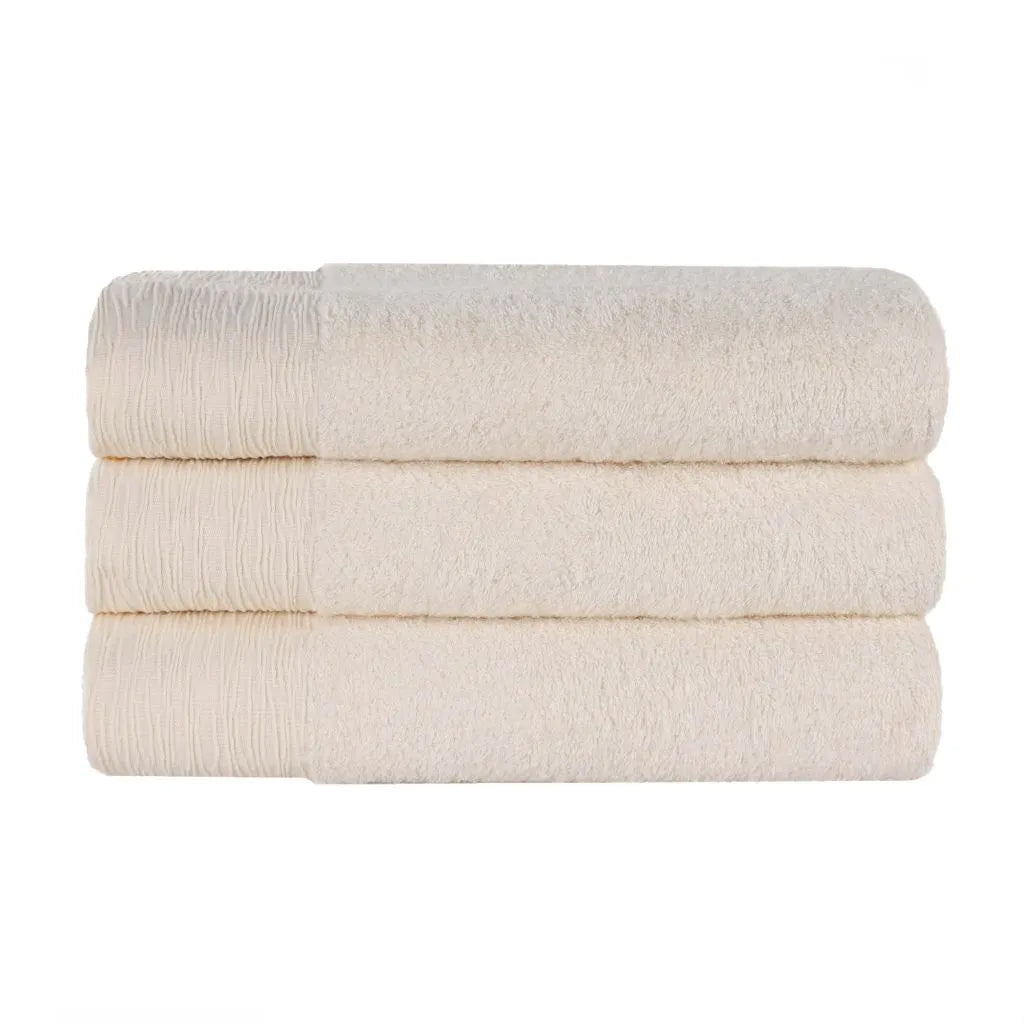 Rayon from Bamboo Eco-Friendly Fluffy Soft Solid Bath Towel Set of 3 - Bath Towel by Superior Brand