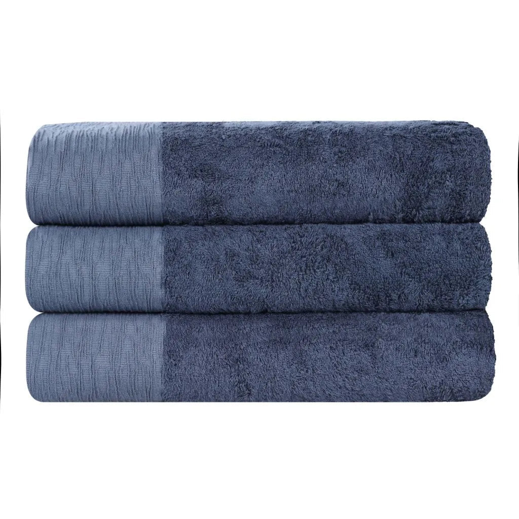 Rayon from Bamboo Eco-Friendly Fluffy Soft Solid Bath Towel Set of 3 - Bath Towel by Superior Brand
