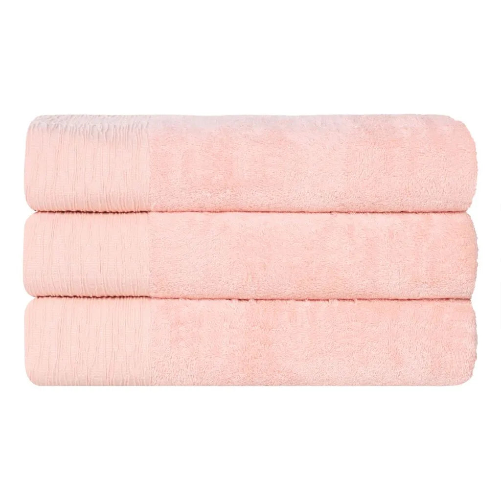 Rayon from Bamboo Eco-Friendly Fluffy Soft Solid Bath Towel Set of 3 - Bath Towel by Superior Brand