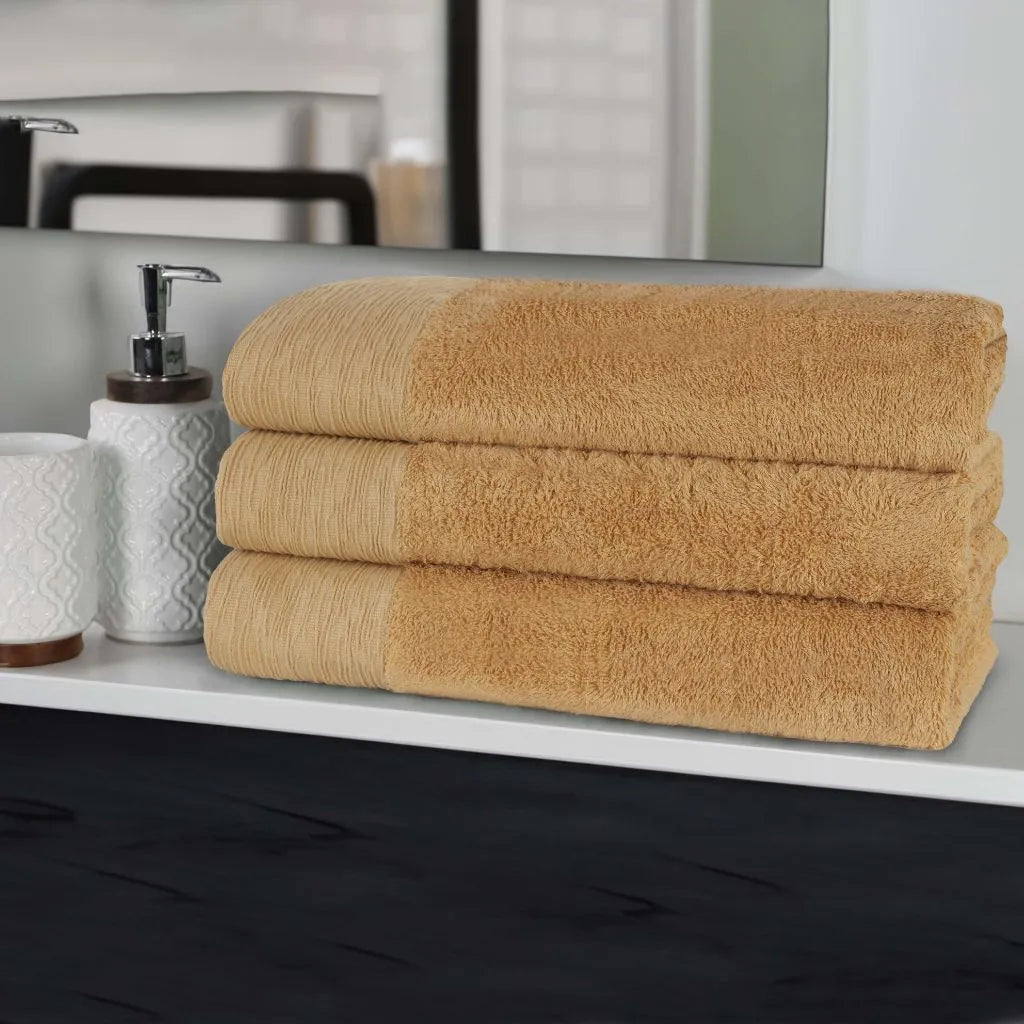 Rayon from Bamboo Eco-Friendly Fluffy Soft Solid Bath Towel Set of 3 - Bath Towel by Superior Brand