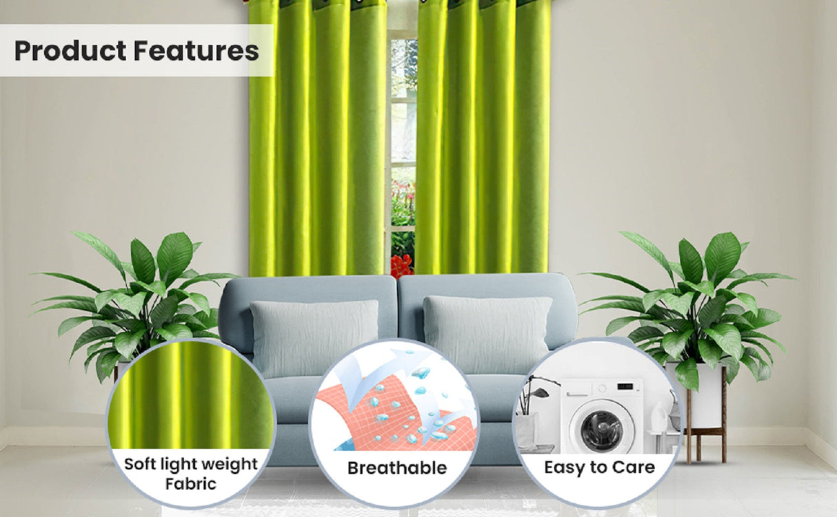 J&V Textiles 2 Panels Solid Grommet Faux Silk Window Curtain Drapes Treatment in 84" Length