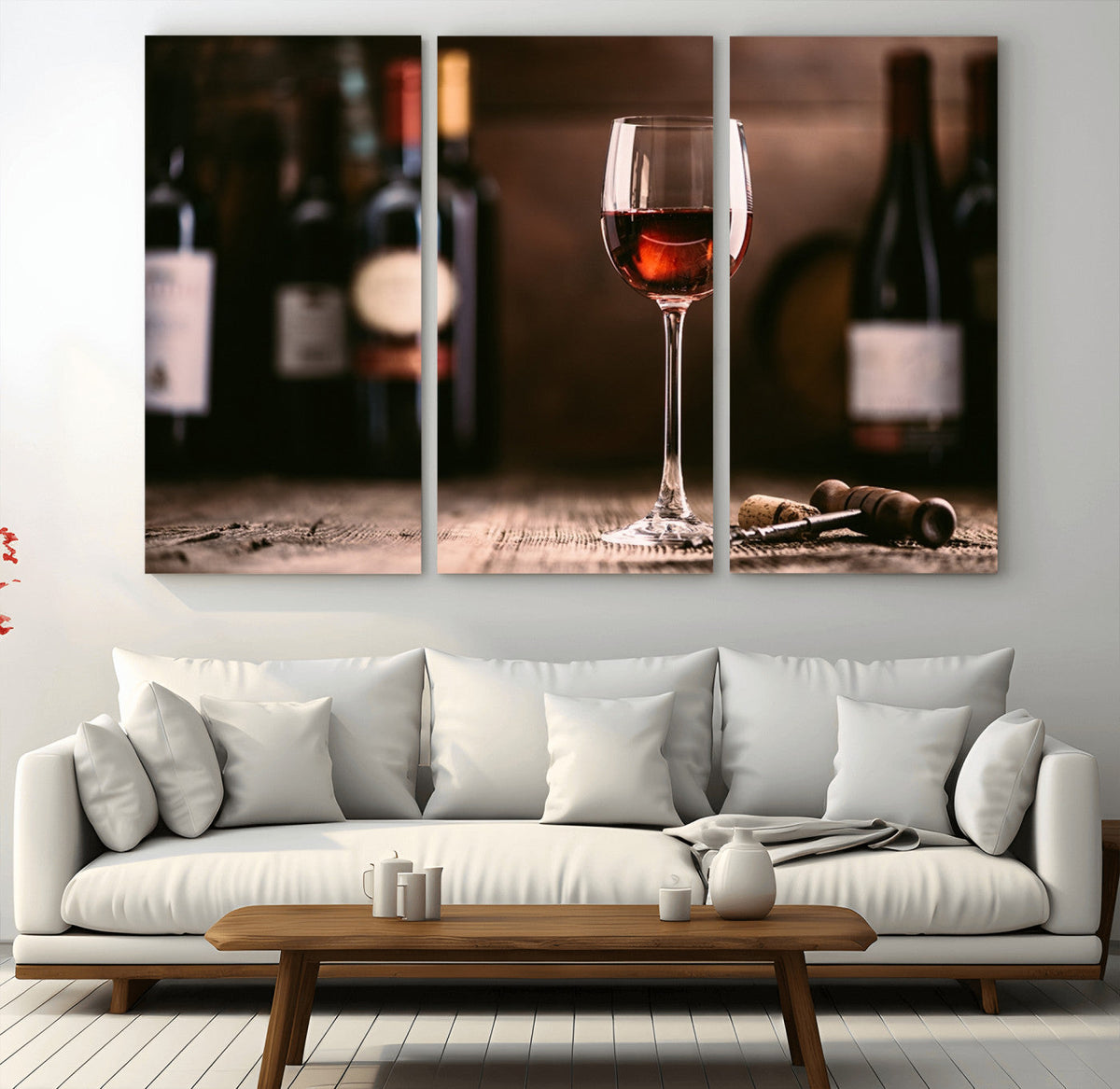 Red Wine and Bottle Canvas Print
