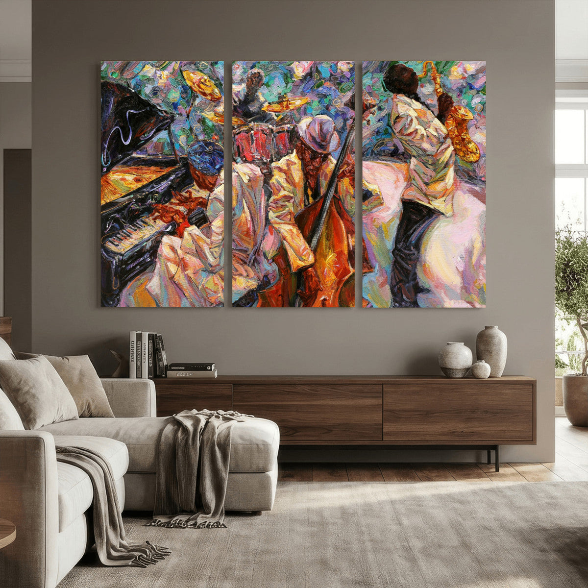 African American Jazz Art Music Abstract Wall Art Painting
