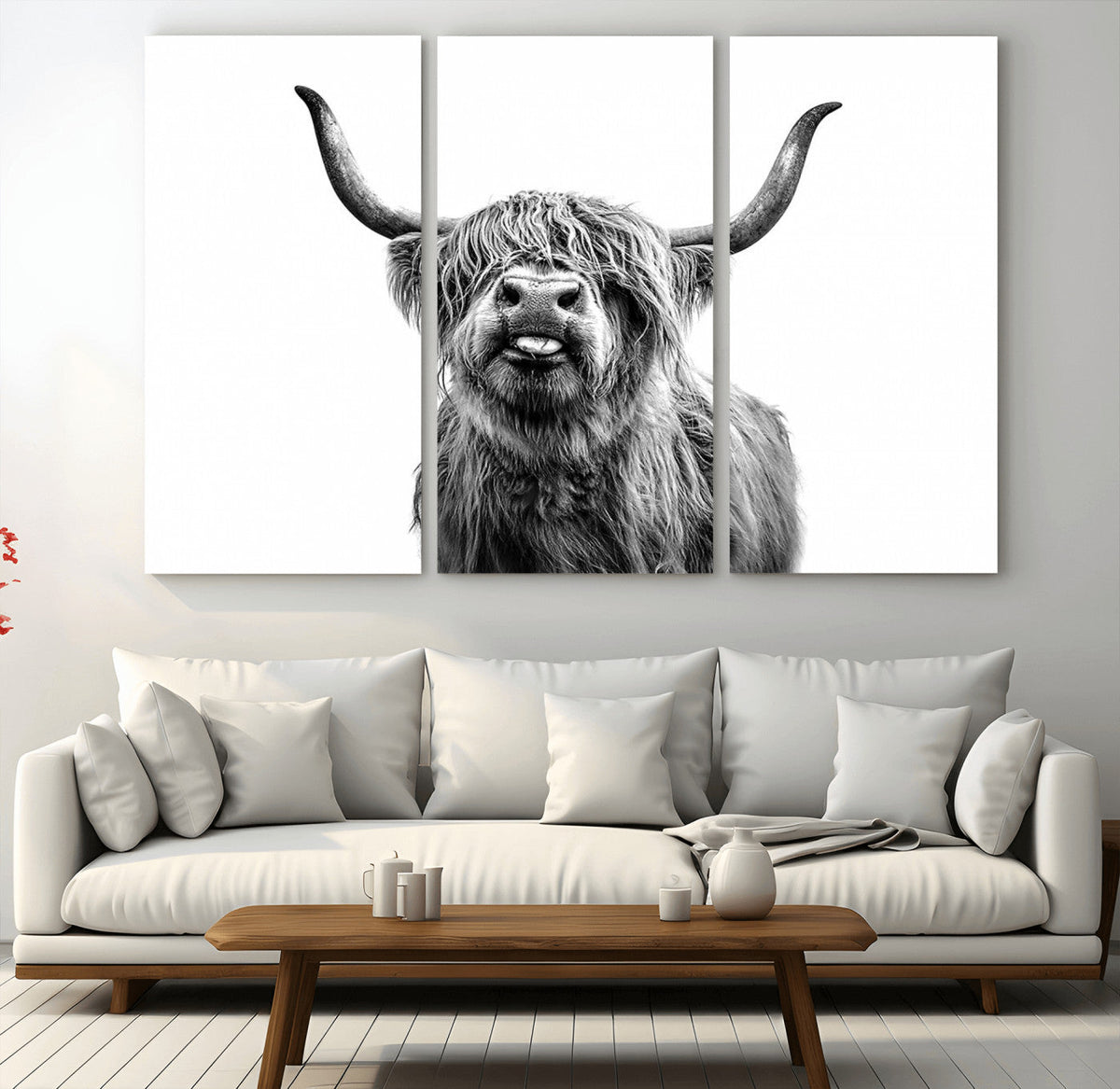 Fanny Scottish Highland Cow Cattle Art Print Farmhouse Wall