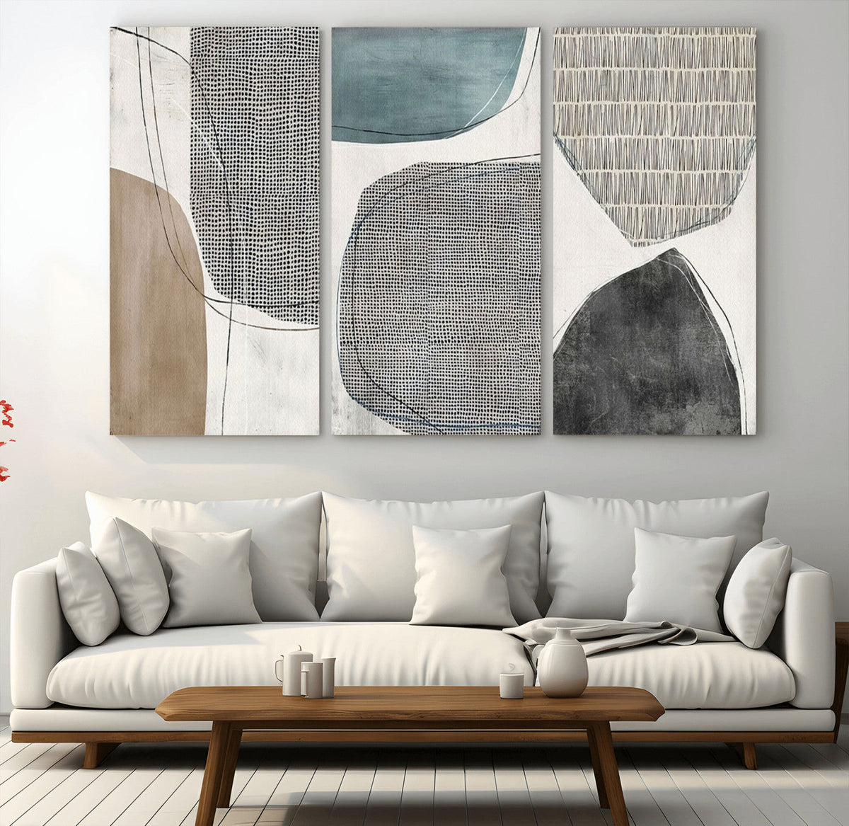 Canvas Print Wall Art Abstract Art Boho, Framed Boho Decor
