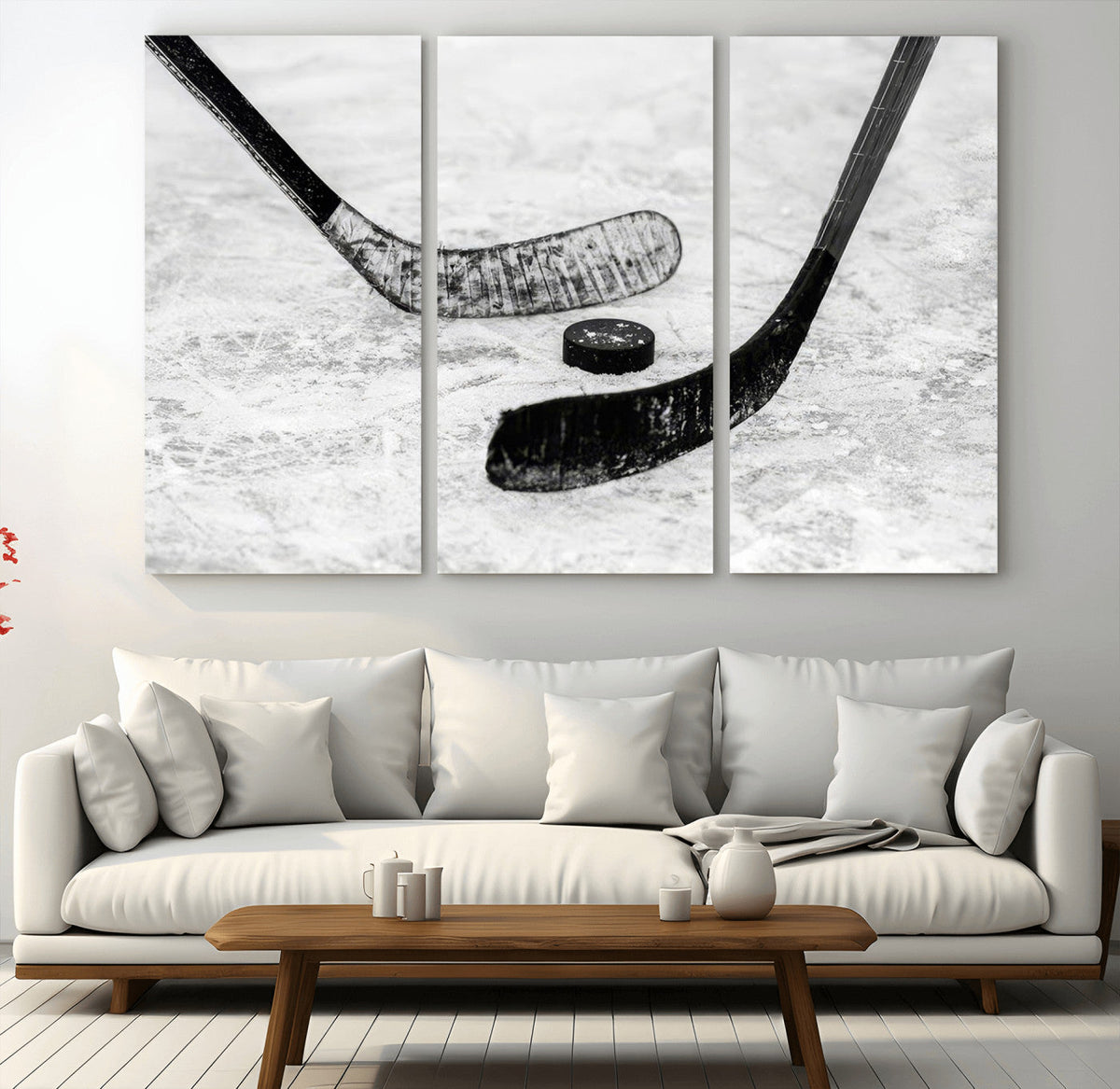Winter Ice Hockey Sport Canvas Wall Art Print - Hockey Wall