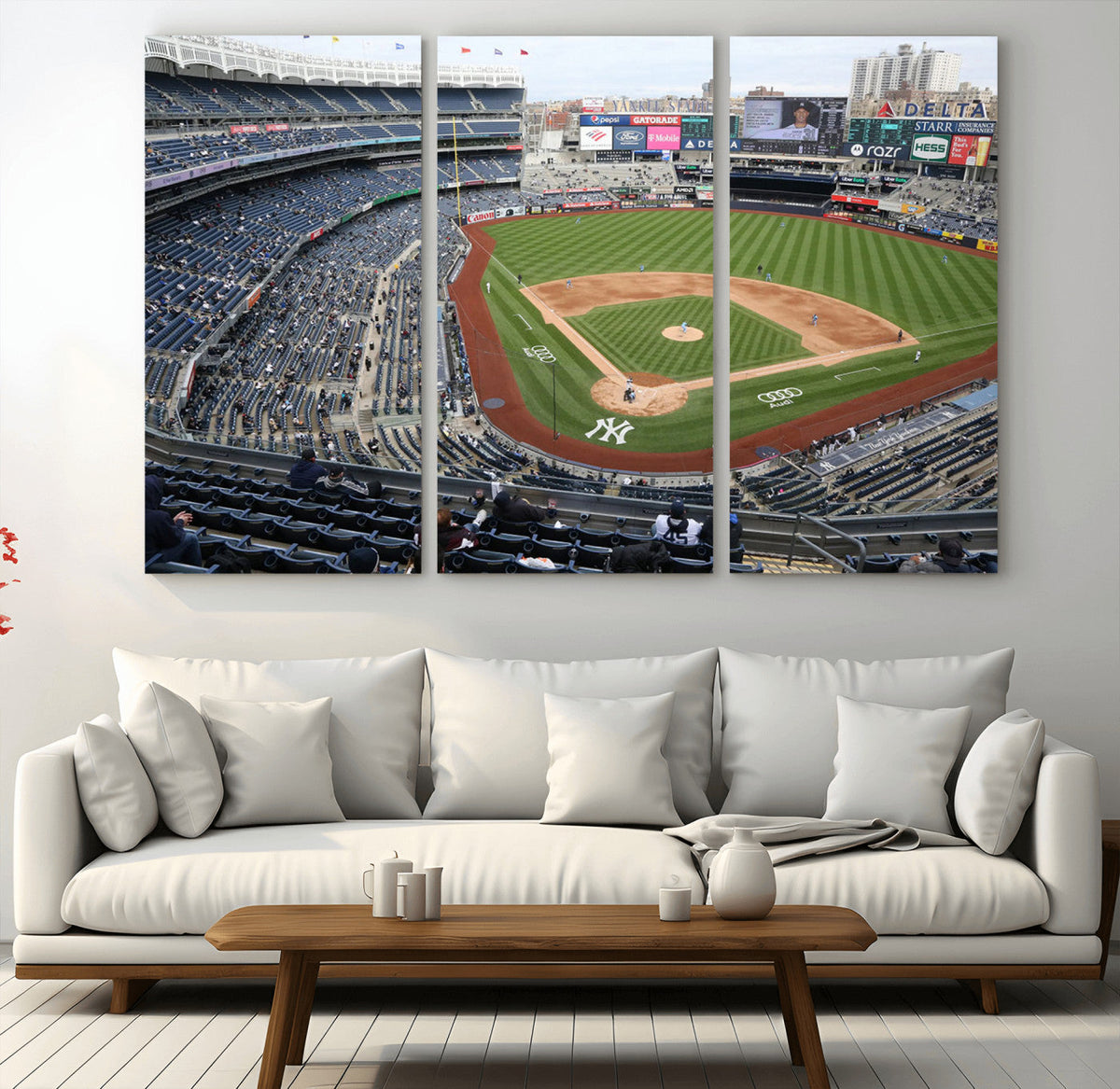 New York Yankees Baseball Team Print - Yankee Stadium Wall