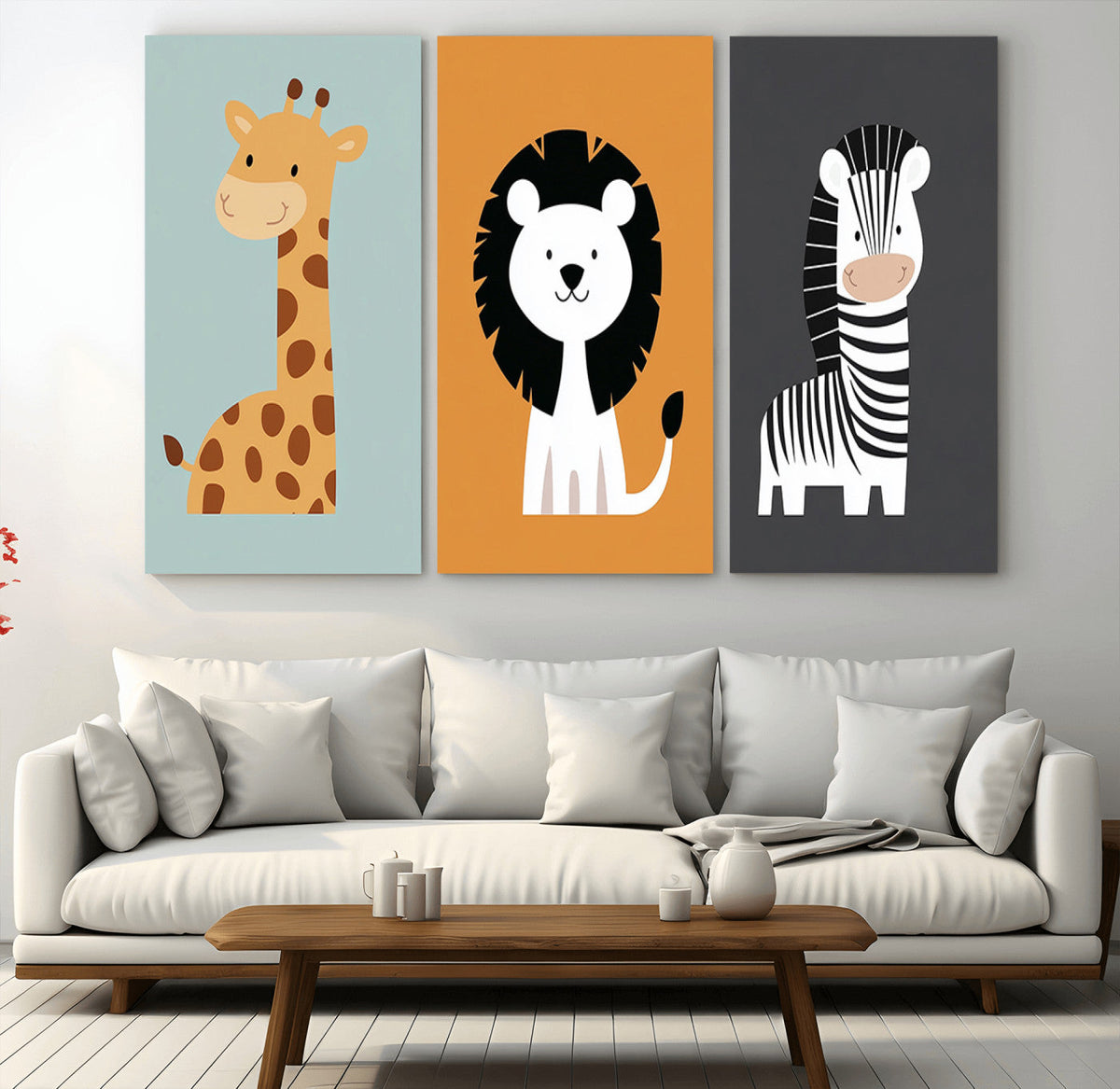 Boho Jungle Animal Nursery Wall Art Prints – Safari Decor