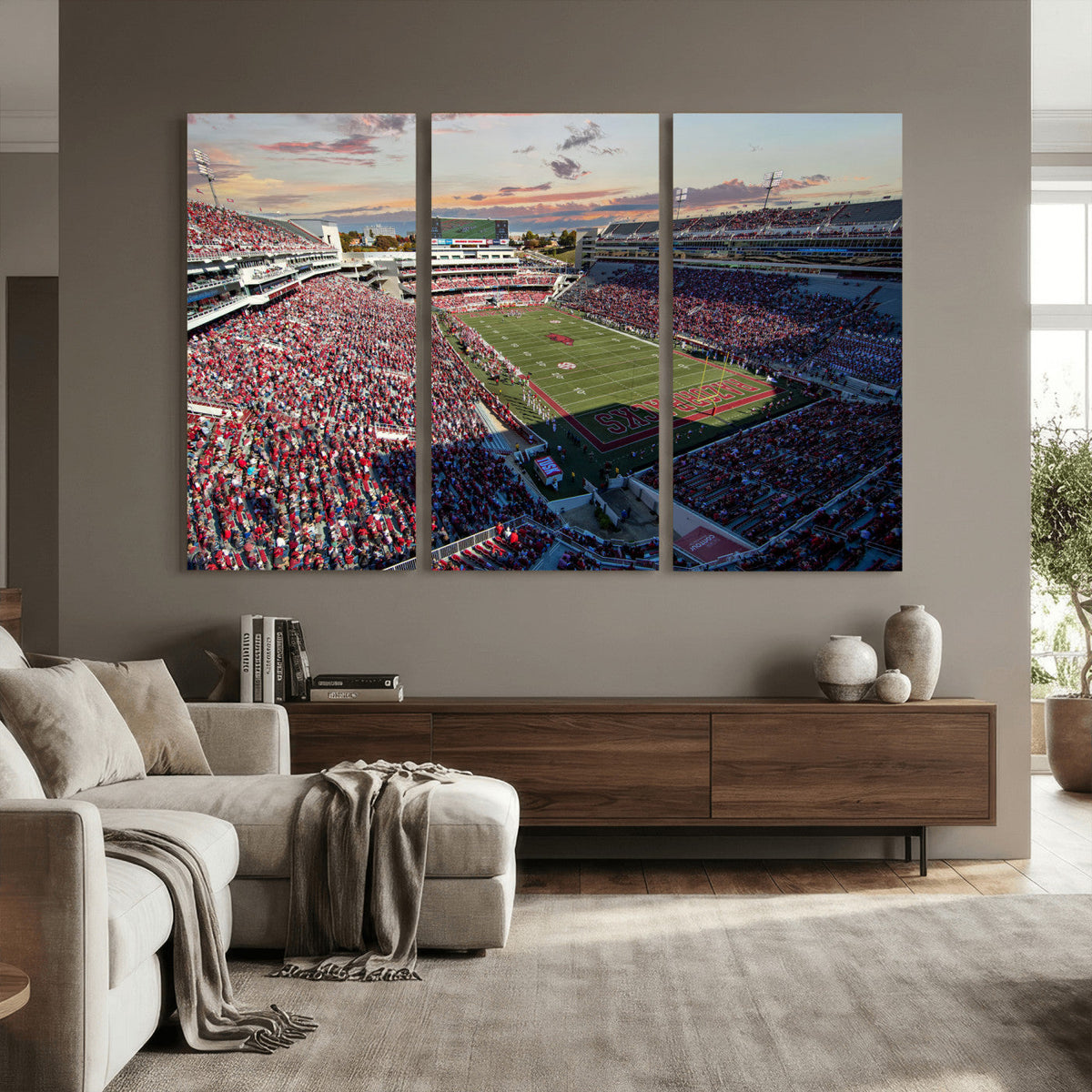 Donald W. Reynolds Razorback Stadium Wall Art Canvas Print –