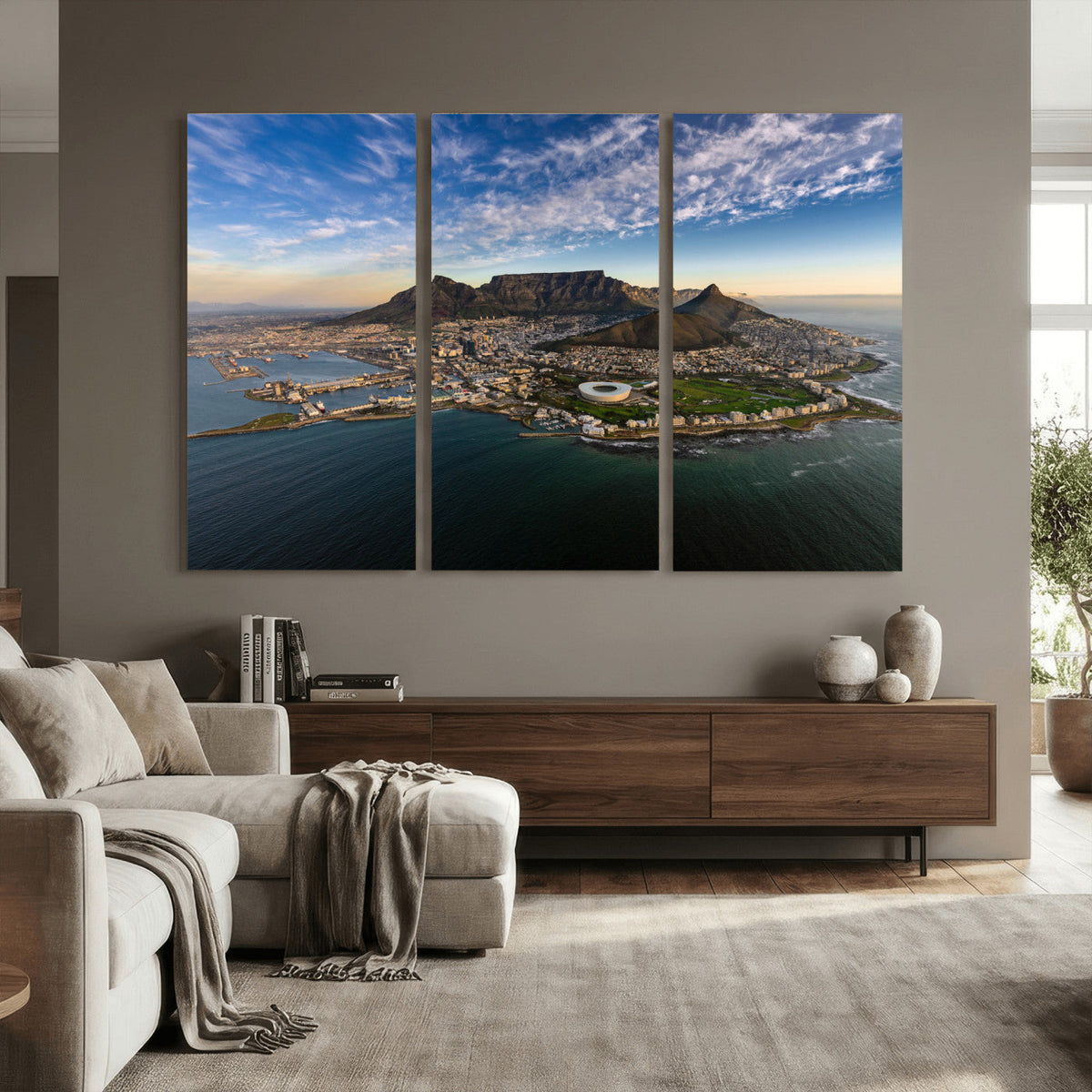 Cape Town Wall Art Canvas Print – Table Mountain Coastal