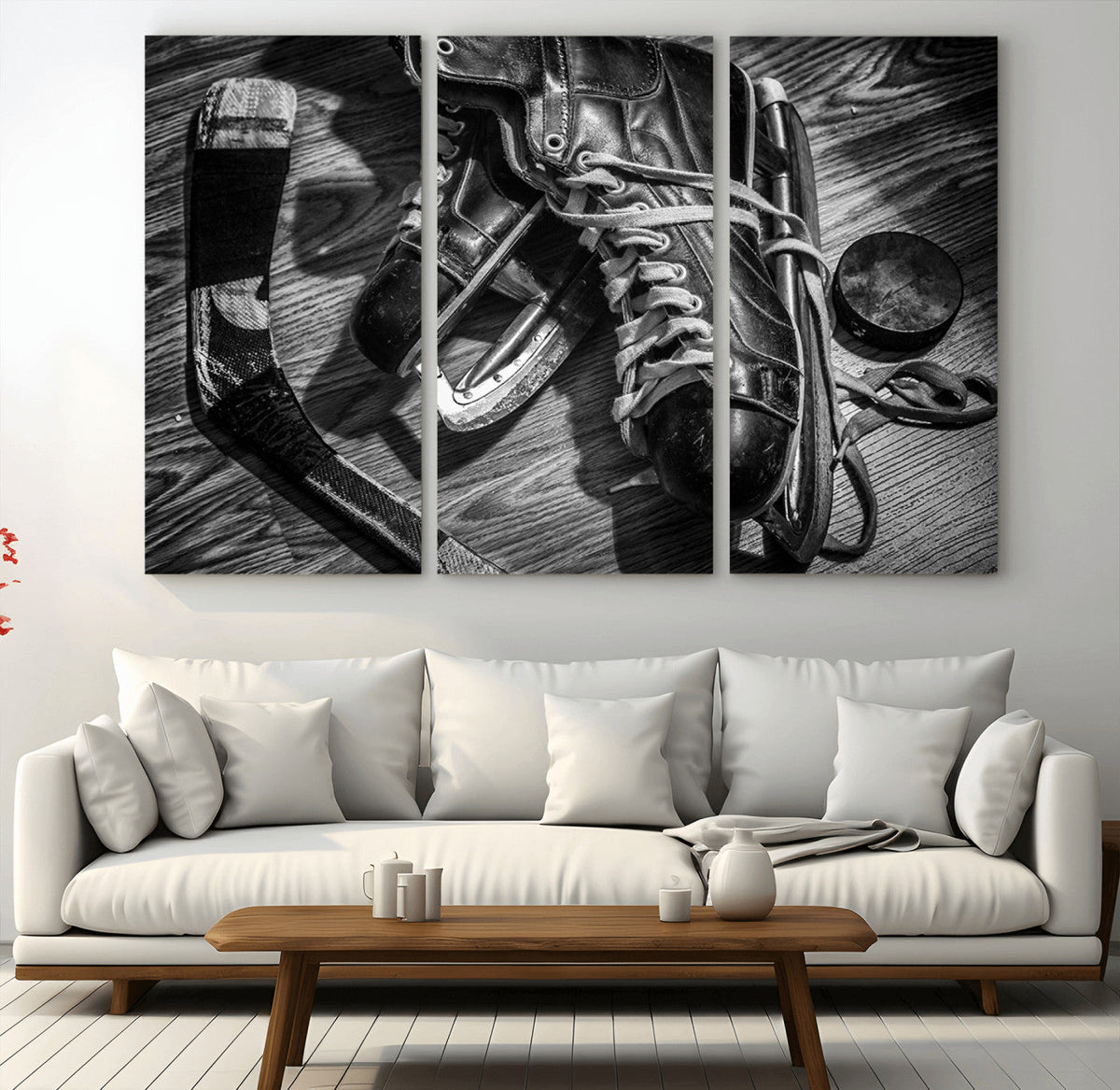 Old Pair of Mens Skates Wall Art Canvas, Men Skates Wall Art