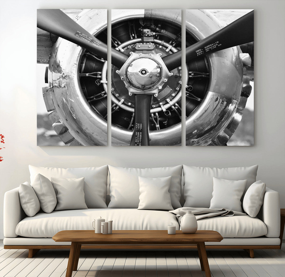 Vintage Airplane Wall Art Canvas Print