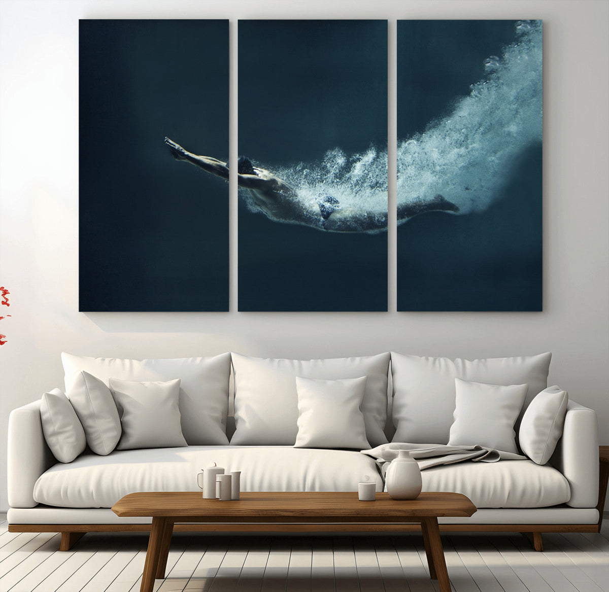 Swimmer Wall Art Canvas Print