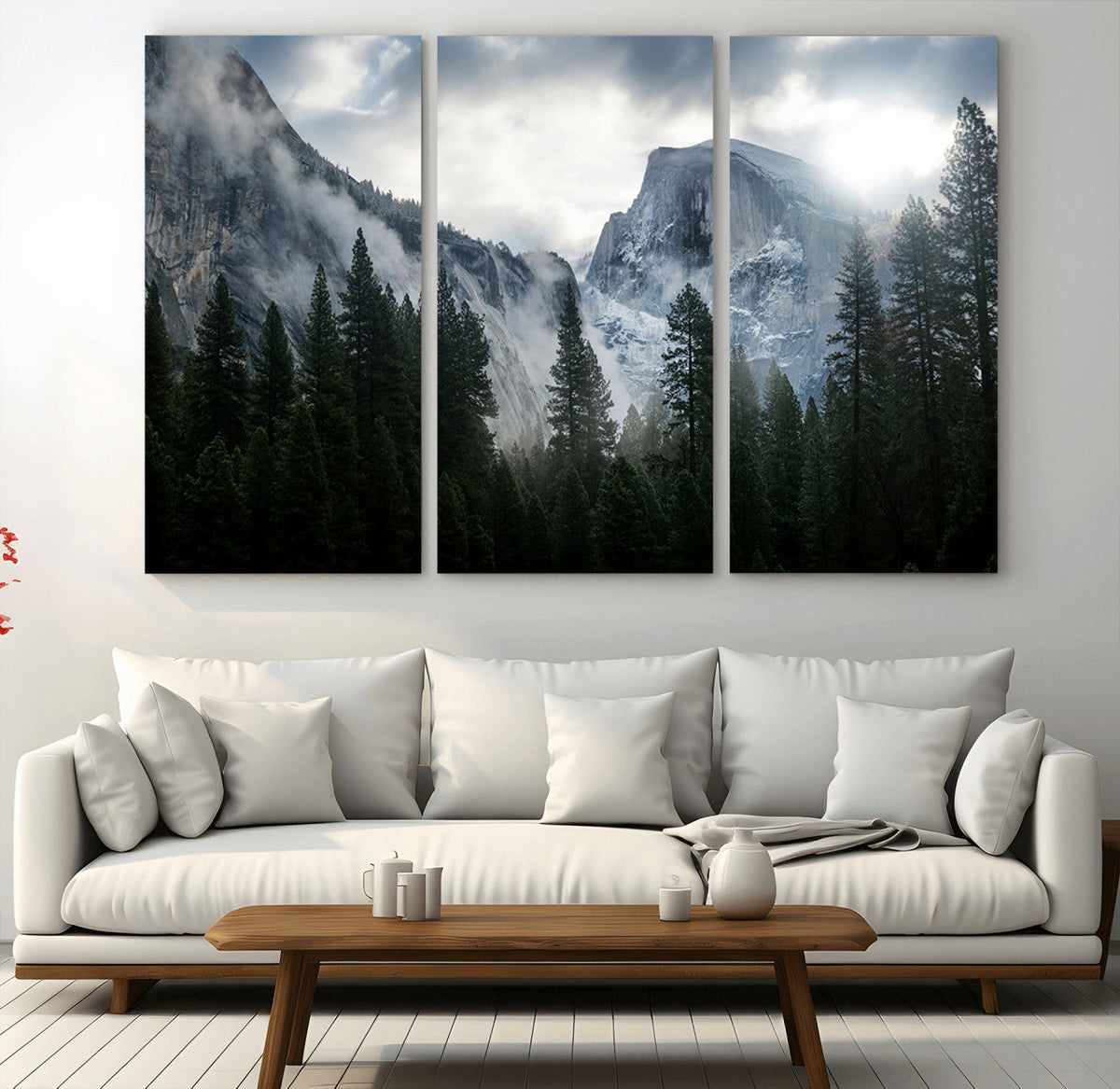Yosemite National Park El Capitan Foggy Mountain Wall Art |