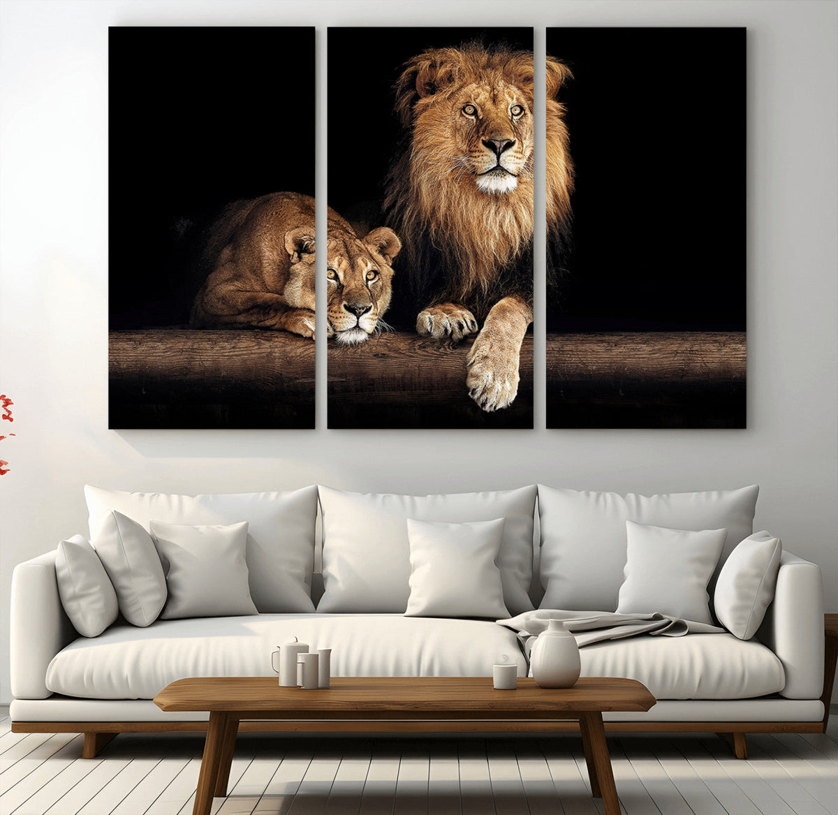 Lion Canvas Wall Art – Majestic Animal Print Artwork for