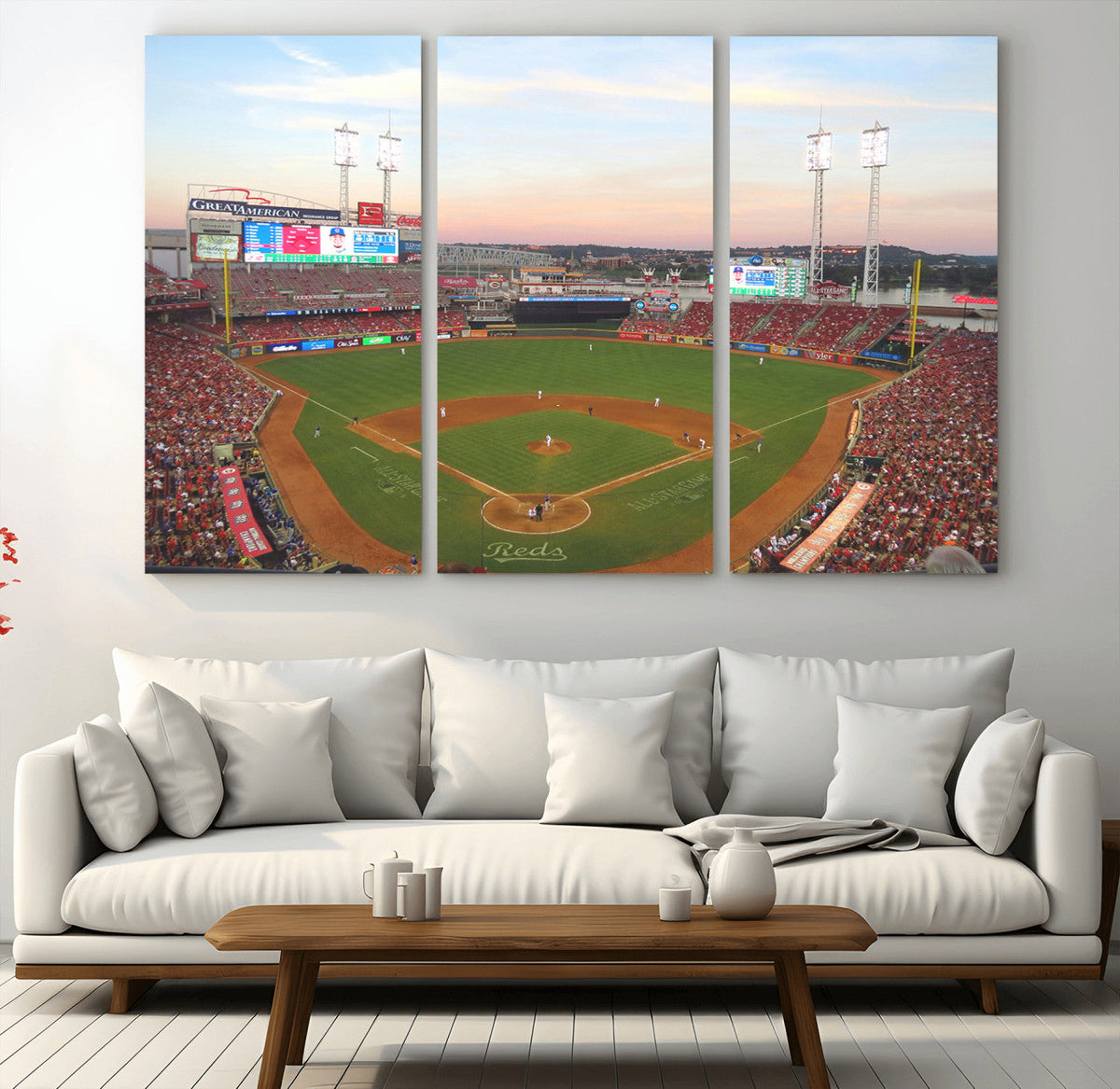 Cincinnati Reds Baseball Print Canvas- Cincinnati