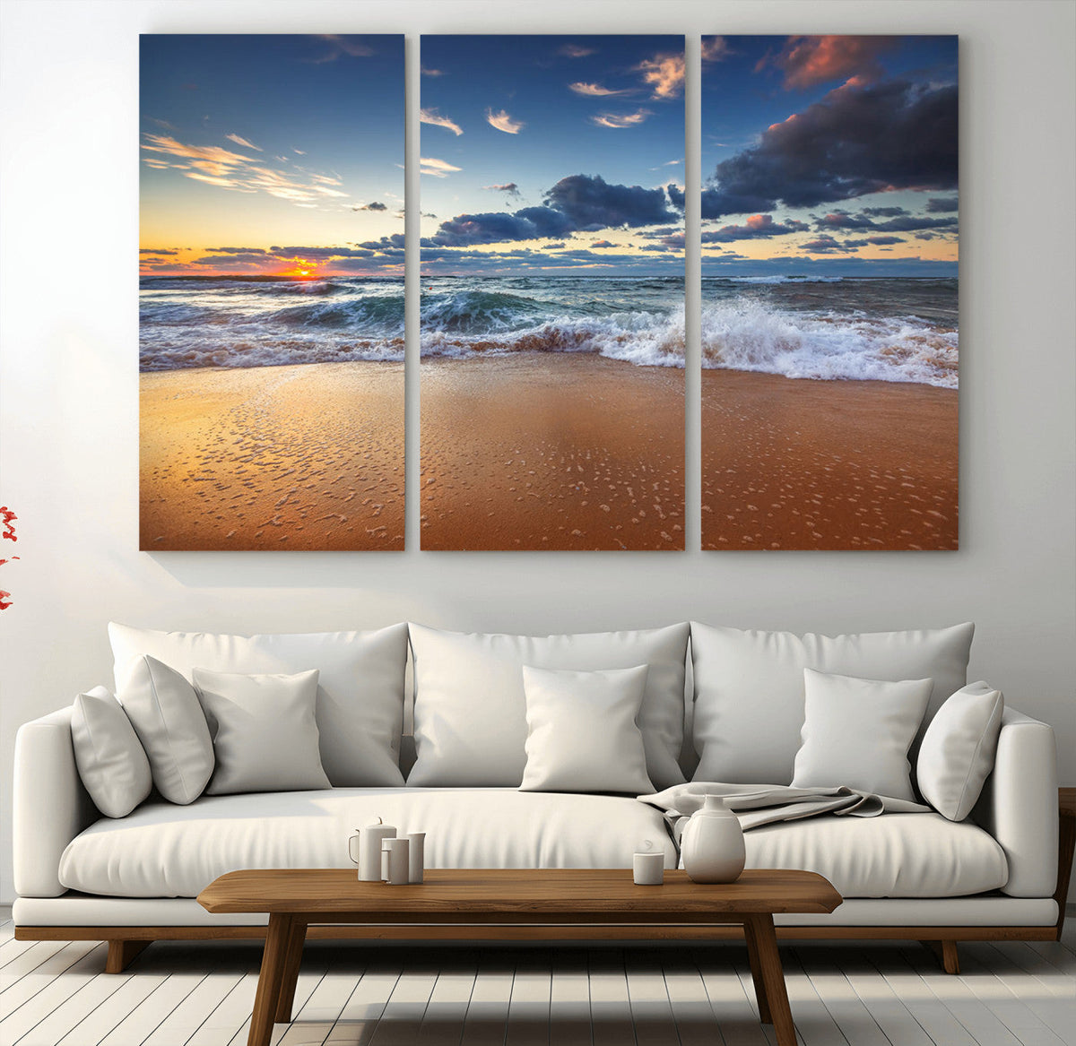 Beach Canvas Wall Art - Coastal Seascape Print for Living