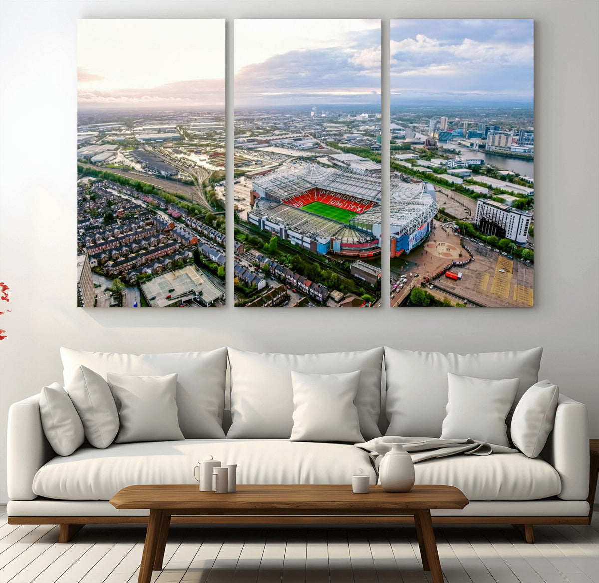Old Trafford Manchester United Stadium Wall Art Canvas Print