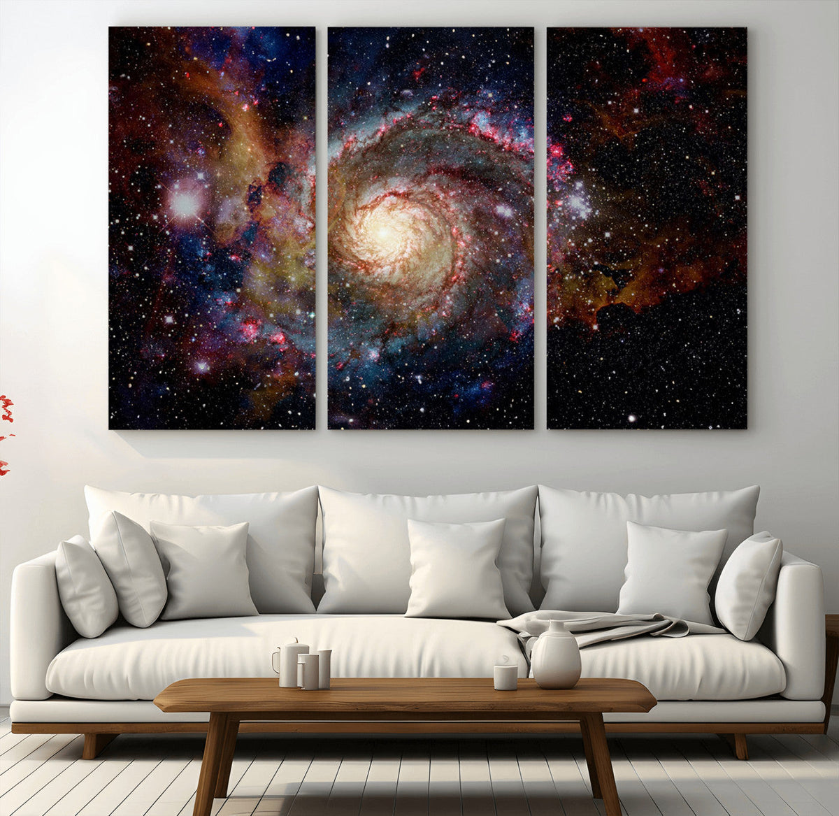 Nebula and Galaxies in Space Wall Art Canvas Print, Spiral