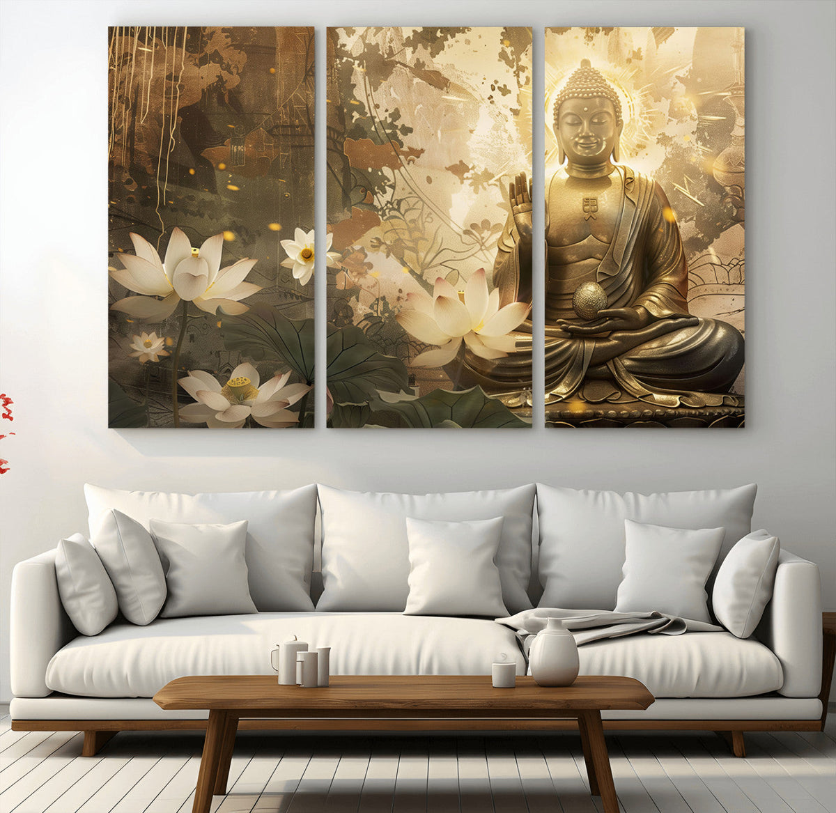 Zen Buddha Wall Art Canvas Print | Peaceful Meditation Decor