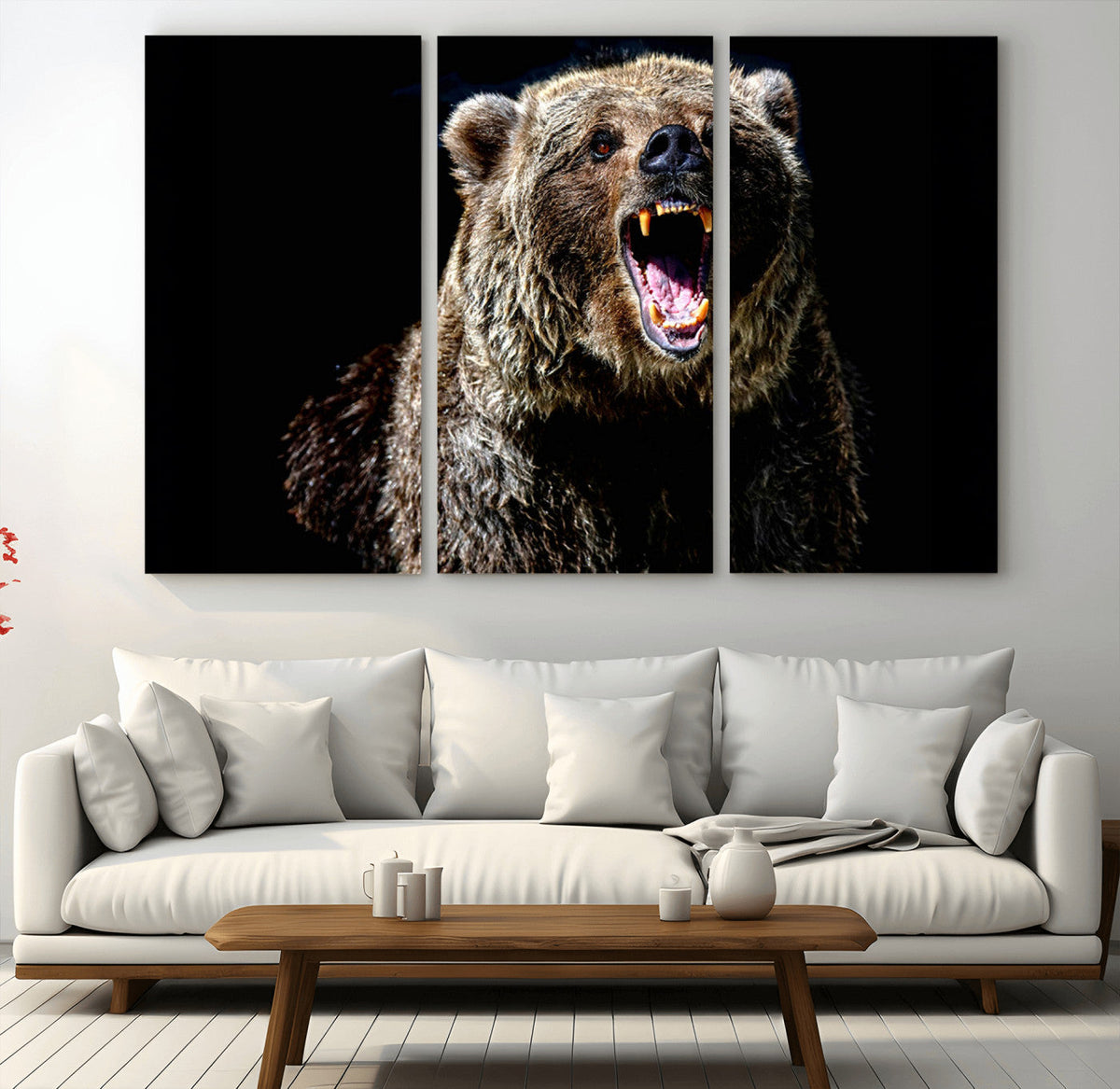 Grizzly Bear Canvas Print | Wildlife Wall Art for Cabin