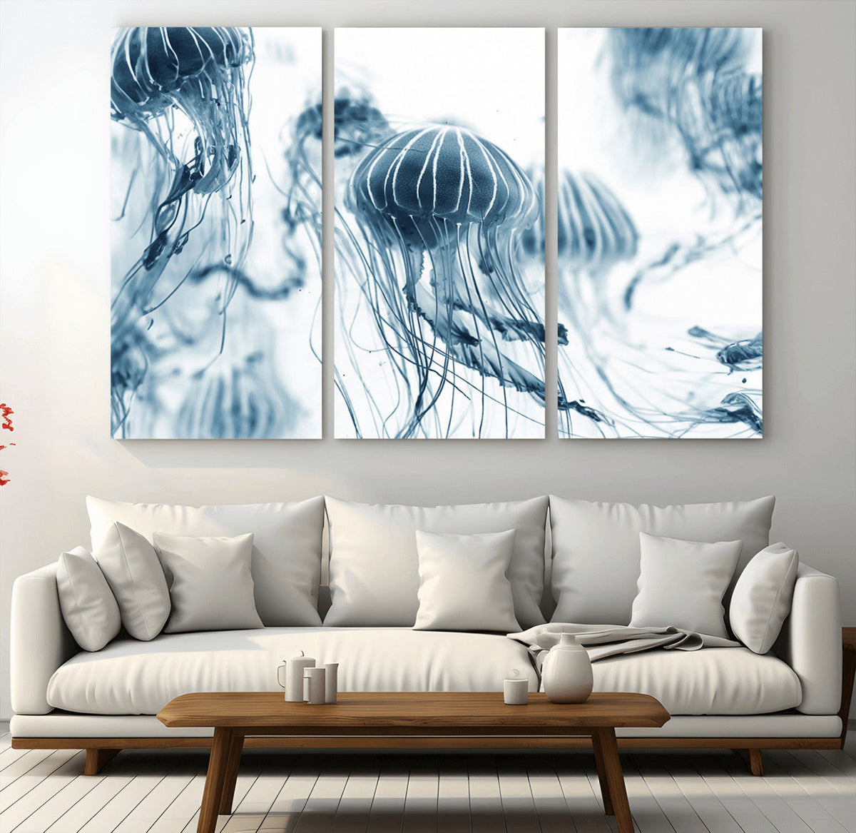 Abstract Jellyfish Canvas Print Wall Art