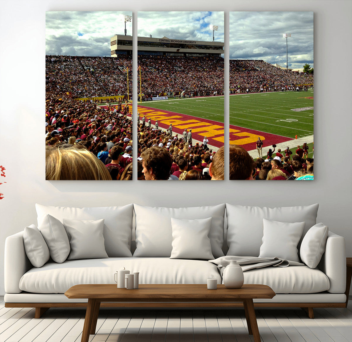 Central Michigan University Chippewas Football Team Print -