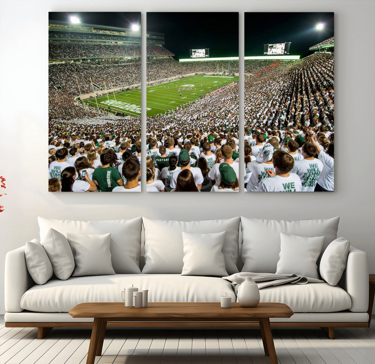 Michigan State Spartans Football Canvas Print - East Lansing